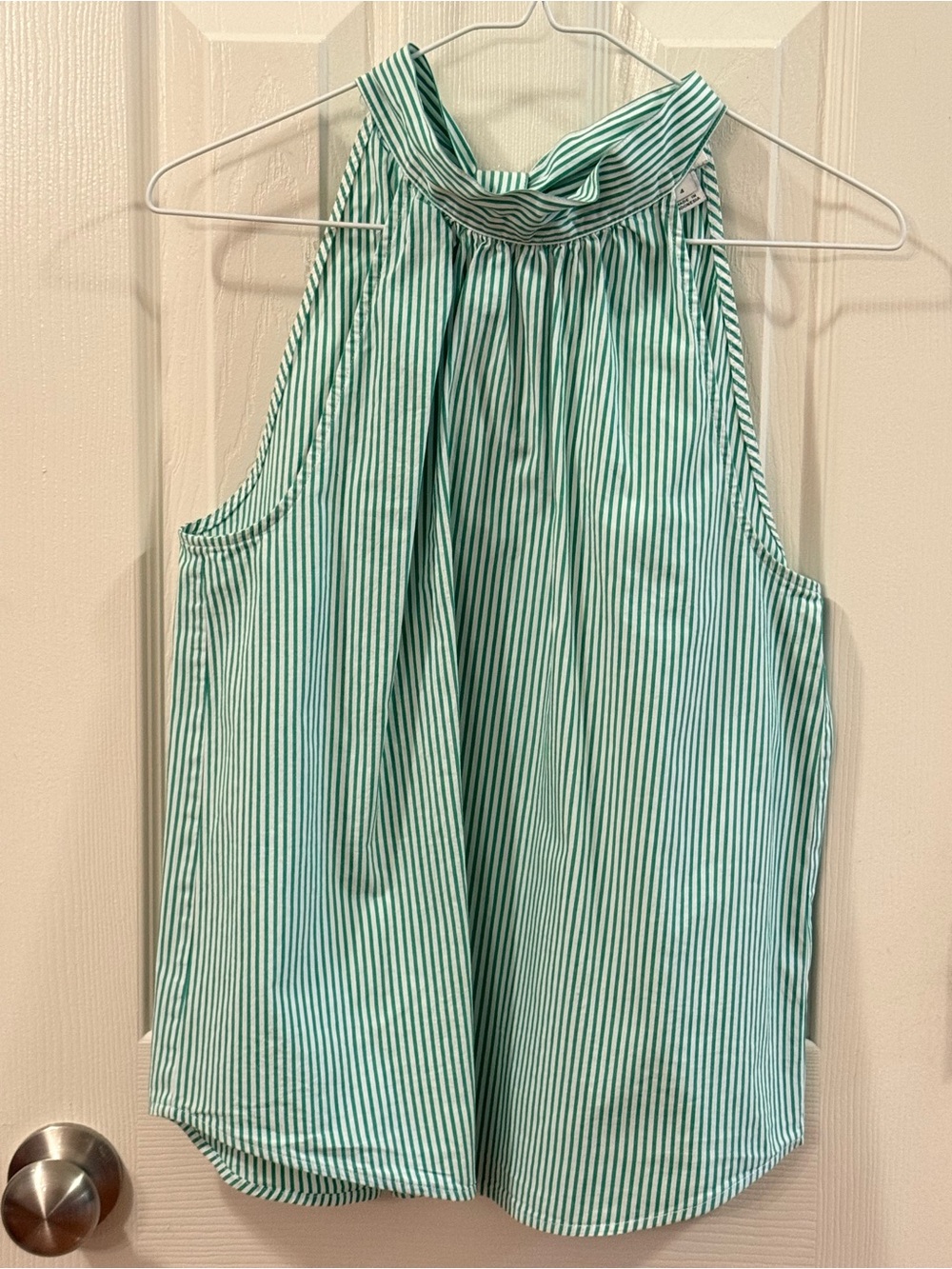 J Crew Striped Halter Neck Tank Top - Green White Excellent condition- Sorority